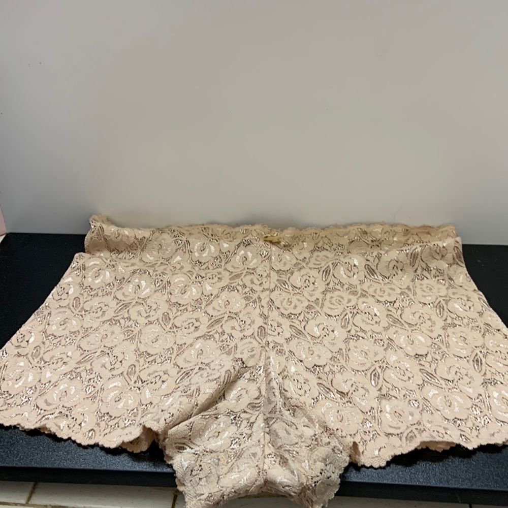 Tan lace panties size 10 brand unknown
